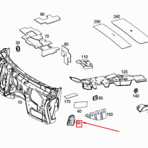 MERCEDES-BENZ ML W166 Left Bottom A-Pillar Damping A1666820330 ORIGINAL