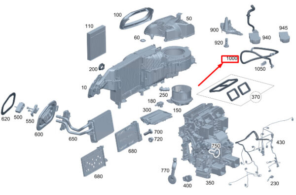 MERCEDES-BENZ S W223 Fine Particle Filter Hose A2238004100 ORIGINAL