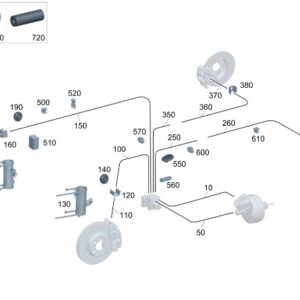 MERCEDES-BENZ C S206 Rear Brake Hose A2064202800 ORIGINAL