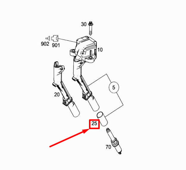 MERCEDES-BENZ CLA C117 Ignition Coil Connector A0039978851 ORIGINAL