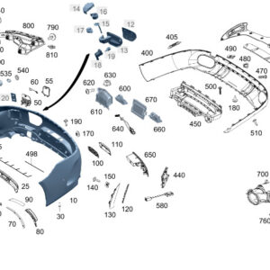 MERCEDES-BENZ AMG GT X290 Rear Left Bumper Bracket A2908806100 ORIGINAL