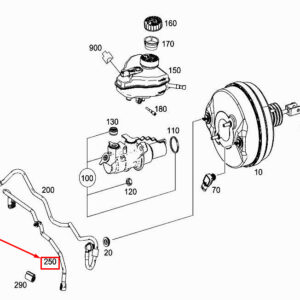 MERCEDES-BENZ CLS C257 Brake Booster Vacuum Line A2054301929 ORIGINAL