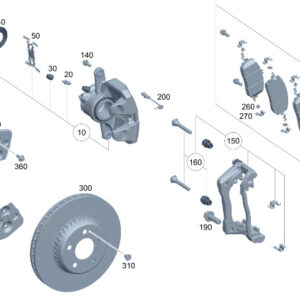 MERCEDES-BENZ C S206 Front Brake Pads Set A0004203403 ORIGINAL