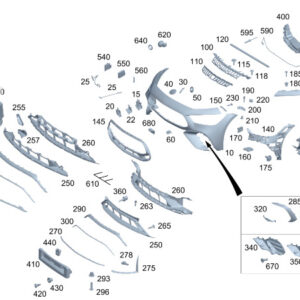 MERCEDES-BENZ AMG GT X290 Front LH Upper Bumper Trim A2908854903 ORIGINAL
