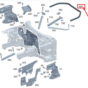 MERCEDES-BENZ S W223 Engine Hood Seal A2238870700 ORIGINAL