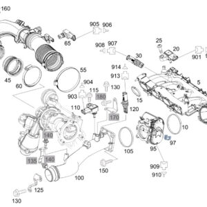 MERCEDES-BENZ A W176 Intake Manifold Tube A2700900629 ORIGINAL