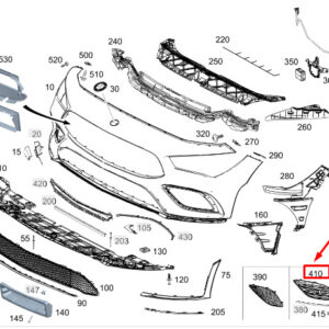 MERCEDES-BENZ CLA C118 Front Right Lower Bumper Cover A1188856703 ORIGINAL