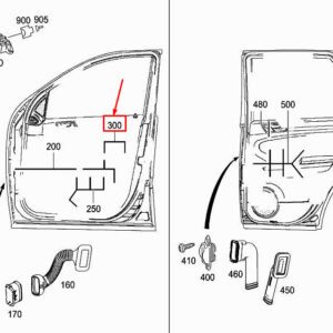 MERCEDES-BENZ R W251 Front Left Door Wiring Harness A2514405132 ORIGINAL