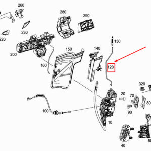 MERCEDES-BENZ CLA C117 Front RH Door Lock Securing Rod A1177230239 ORIGINAL