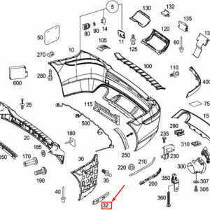 MERCEDES-BENZ R W251 Rear Right Bumper Side Bracket A2518851016 ORIGINAL