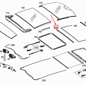 MERCEDES-BENZ B W246 Rear Glass Roof Sealing A2047830196 ORIGINAL