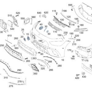 MERCEDES-BENZ AMG GT X290 Front Center Lower Bumper Trim A2908858203 ORIGINAL