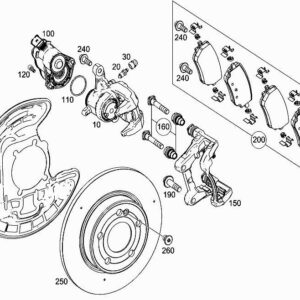 MERCEDES-BENZ A W177 Rear Left Brake Disk Cover Plate A2474230900 ORIGINAL