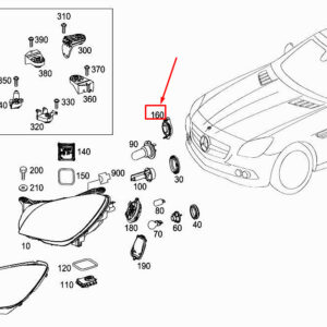 MERCEDES-BENZ SLK R172 Left Lighting Protective Cover A0008262900 ORIGINAL