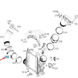 MERCEDES-BENZ CLS C257 Right Charge Air Line A2640980100 ORIGINAL