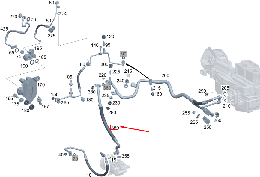 MERCEDES-BENZ GLA H247 Refrigerant Line A1778308102 ORIGINAL 1 MERCEDES-BENZ GLA H247 Refrigerant Line A1778308102 ORIGINAL