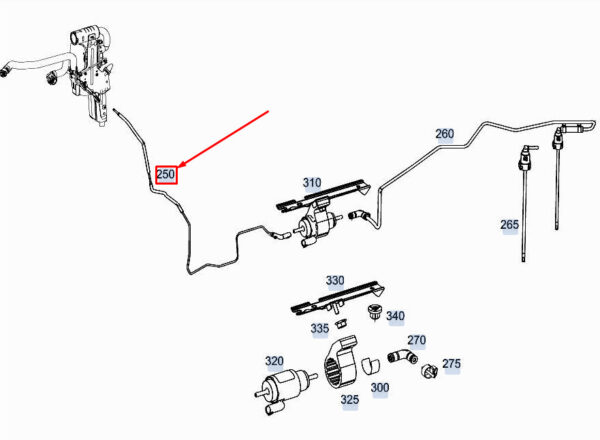 MERCEDES-BENZ GLE W167 Fuel Line A1674703503 ORIGINAL