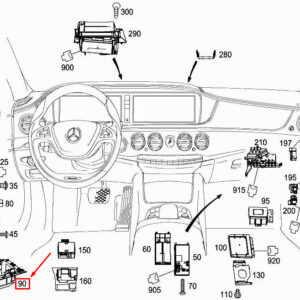 MERCEDES-BENZ S W222 Left A-Pillar Bracket A0065450240 ORIGINAL