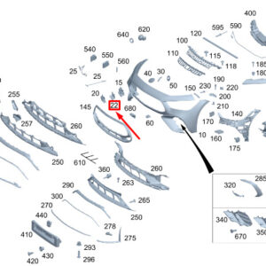 MERCEDES-BENZ AMG GT X290 Front Bumper Tow Eye Cover A2908856303 ORIGINAL