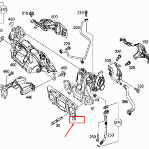 MERCEDES-BENZ CITAN W415 Exhaust Gas Turbo Metal Seal A2000960080 ORIGINAL