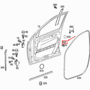 MERCEDES-BENZ R W251 Front Left Door Cover A1697231308 ORIGINAL