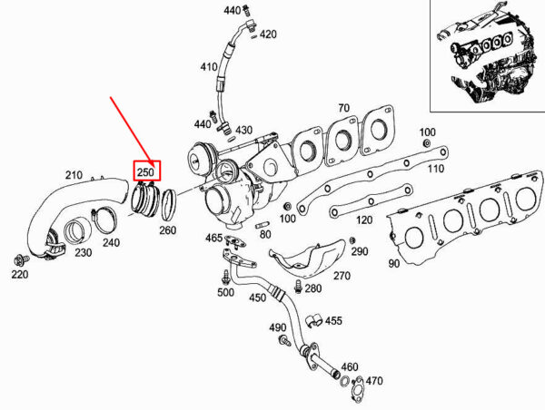MERCEDES-BENZ S W222 Charge Air Line Boot A2780941291 ORIGINAL