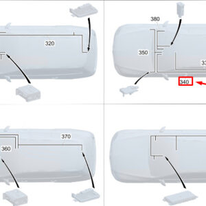 MERCEDES-BENZ C S206 Ethernet Wiring Harness A2065405543 ORIGINAL