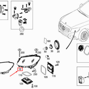 MERCEDES-BENZ C Coupe C205 Front Left Headlight RHD A2059066702 ORIGINAL