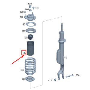 MERCEDES-BENZ C S206 Front Suspension Strut Bellow A2063230100 ORIGINAL
