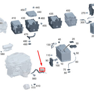 MERCEDES-BENZ S W223 Engine To Transmission Ground Line A2235400343 ORIGINAL