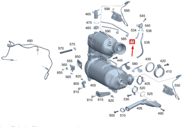 MERCEDES-BENZ GLB X247 Exhaust Gas Line A6541410404 ORIGINAL