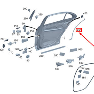 MERCEDES-BENZ S W223 Rear Left Door Seal Rubber A2237303700 ORIGINAL