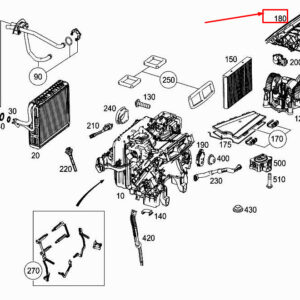 MERCEDES-BENZ S W222 Top Air Conditioner Case Housing A2228300040 ORIGINAL