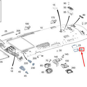 MERCEDES-BENZ GLS X167 Left Roof Cover Trim A1676801803 ORIGINAL