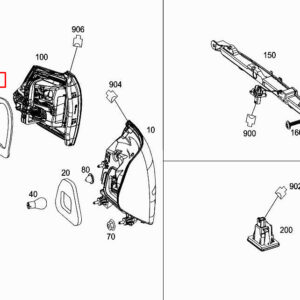 MERCEDES-BENZ C W205 Rear Left Light Housing Gasket A2058261091 ORIGINAL