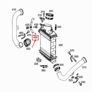 MERCEDES-BENZ C Coupe C205 RH Charging Air Line Bracket A2760900041 ORIGINAL