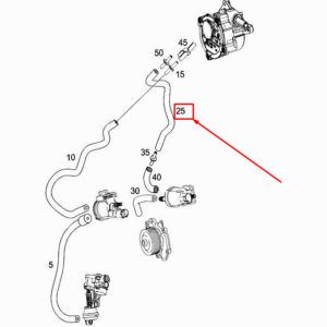 MERCEDES-BENZ E Cabrio A207 Engine Molded Hose A6420780200 ORIGINAL