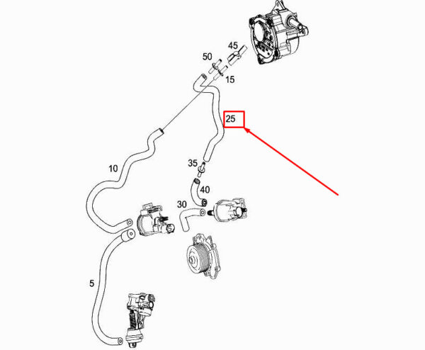 MERCEDES-BENZ E Cabrio A207 Engine Molded Hose A6420780200 ORIGINAL