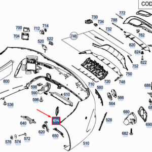 MERCEDES-BENZ C Coupe C205 Rear RH Blind Spot Bracket A2058859603 ORIGINAL