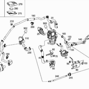 MERCEDES-BENZ C W205 Engine Coolant Water Hose A2055061235 ORIGINAL