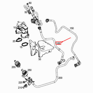 MERCEDES-BENZ CLS C257 Engine Vent Line A2560100103 ORIGINAL