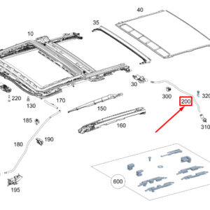 MERCEDES-BENZ GLS X167 Rear RH Sunroof Water Drain Hose A1677850500 ORIGINAL