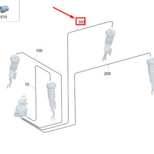 MERCEDES-BENZ S W223 Rear Right Compressed Air Line A2233209804 ORIGINAL
