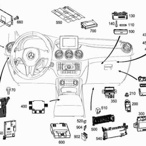MERCEDES-BENZ A W176 Fixture Control Unit Bracket A2465450100 ORIGINAL