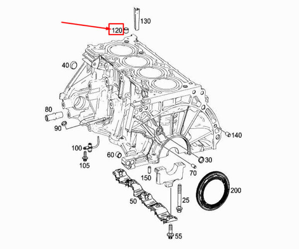 MERCEDES-BENZ A W177 Engine Fitted Sleeve A6079920529 ORIGINAL