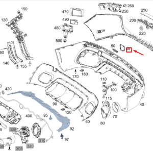 MERCEDES-BENZ GLB X247 Rear Bumper Tow Eye Cover A2478857401 ORIGINAL