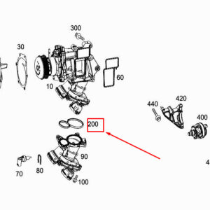 MERCEDES-BENZ S W222 Engine Thermostat Molded Seal A6562031100 ORIGINAL