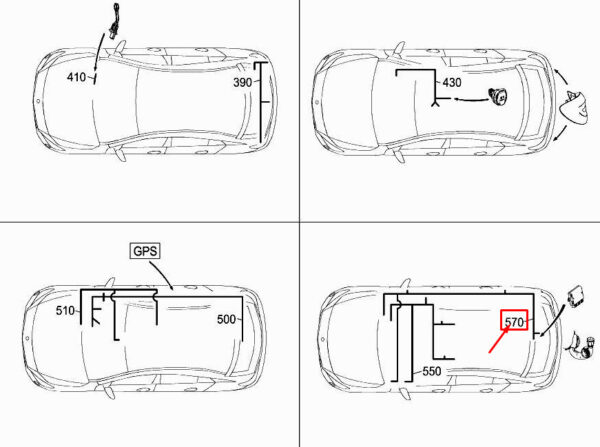 MERCEDES-BENZ CLA C117 Hitching Mechanism Wiring Harness A1175409208 ORIGINAL