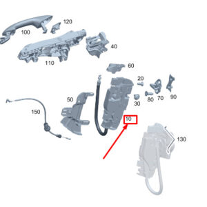 MERCEDES-BENZ C S206 Front Left Door Lock RHD A0997206102 ORIGINAL