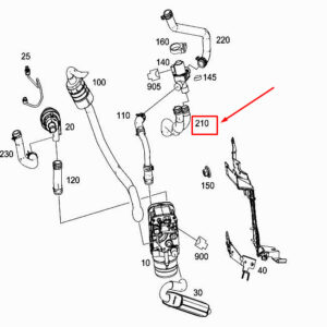 MERCEDES-BENZ S W222 Heater Molded Hose A2225000175 ORIGINAL
